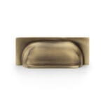 Alexander & Wilks Quantock Cup Pull Handle - Antique Brass - Centres 96mm