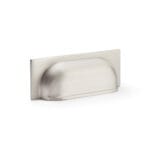 Alexander & Wilks Quantock Cup Pull Handle - Satin Nickel - Centers 96mm