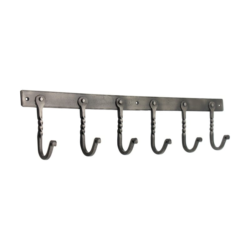 BR606.jpg Spira Brass BR606 Iron coat hook twisted 6 leg - Pewter - Image 1