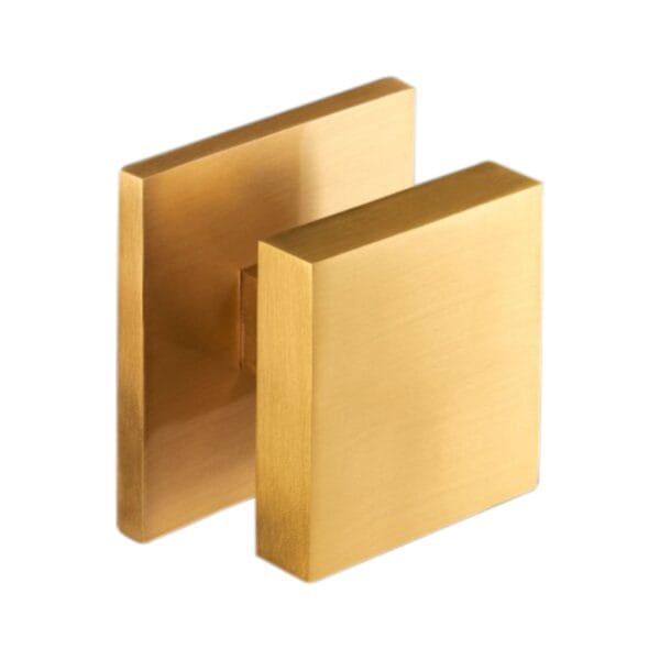 Spira Brass Satin Brass Square Centre Door Knob Door Hardware