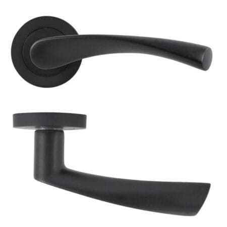 Eclipse 62111 Matt Black ‘Monza’ Lever on Round Rose Set