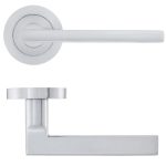 Eclipse 62118 Satin Nickel ‘Auriga' Lever on Round Rose Set