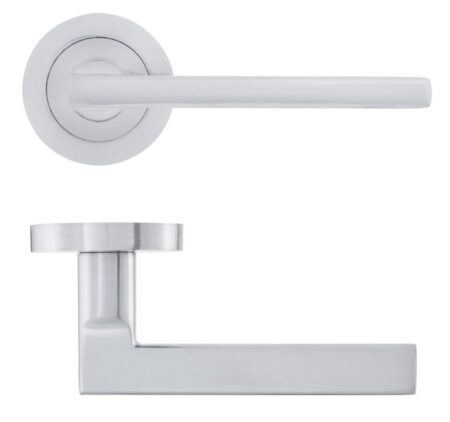 Eclipse 62118 Satin Nickel ‘Auriga' Lever on Round Rose Set