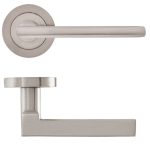 Eclipse 62120 Satin Nickel ‘Auriga' Lever on Round Rose Set