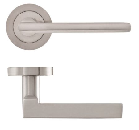 Eclipse 62120 Satin Nickel ‘Auriga' Lever on Round Rose Set
