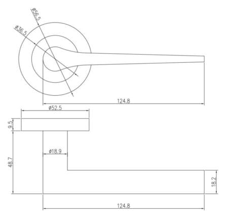 Eclipse 62135 Monte Lever on Rose - Antique Bronze - Image 2