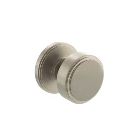 Satin Nickel Millhouse Brass Boulton Solid Brass Stepped Mortice Door Knob on Concealed Fix Rose - (MH350SMKSN)