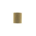 Satin Brass Millhouse Brass Watson Cylinder Knurled Cabinet Knob on Concealed Fix - (MHCK1820SB)