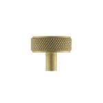 Satin Brass Millhouse Brass Hargreaves Disc Knurled Cabinet Knob on Concealed Fix - (MHCK1935SB)