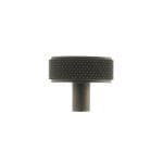 Urban Dark Bronze Millhouse Brass Hargreaves Disc Knurled Cabinet Knob on Concealed Fix - (MHCK1935UDB)