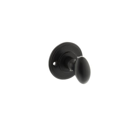 Matt Black Millhouse Brass Solid Brass Oval WC Turn and Release - (MHOWCMB)