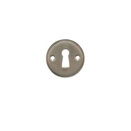 Satin Nickel Millhouse Brass Solid Brass Open Key Hole Escutcheons - (MHRKESN)