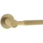Satin Brass Millhouse Brass Mason Knurled Lever Door Handle on 5mm Slimline Round Rose - (MHSR500SB)