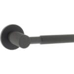 Urban Dark Bronze Millhouse Brass Mason Knurled Lever Door Handle on 5mm Slimline Round Rose - (MHSR500UDB)