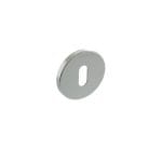 Polished Chrome Millhouse Brass Key Escutcheons on 5mm Slimline Round Rose - (MHSRKPC)