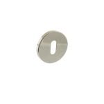 Atlantic Polished Nickel Millhouse Brass Key Escutcheons on 5mm Slimline Round Rose - (MHSRKPN)