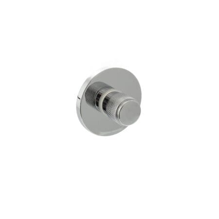 Polished Chrome Millhouse Brass Knurled WC Turn and Release on 5mm Slimline Round Rose - (MHSRKWCPC)