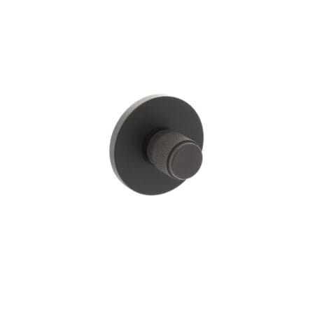 Urban Dark Bronze Millhouse Brass Knurled WC Turn and Release on 5mm Slimline Round Rose - (MHSRKWCUDB)