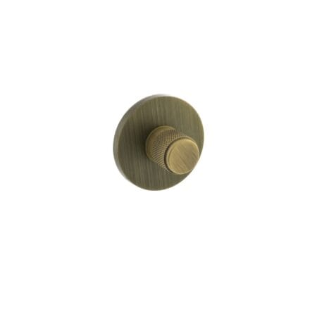 Yester Bronze Millhouse Brass Knurled WC Turn and Release on 5mm Slimline Round Rose - (MHSRKWCYB)