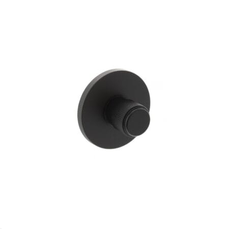 Matt Black Millhouse Brass Linear WC Turn and Release on 5mm Slimline Round Rose - (MHSRLWCMB)