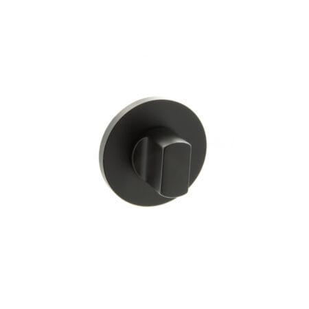 Matt Black Millhouse Brass WC Turn and Release on 5mm Slimline Round Rose - (MHSRWCMB)