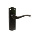 Urban Dark Bronze Old English Warwick Latch Lever Door Handle on Backplate - (OE178LUDB)
