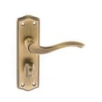 Atlantic Matt Antique Brass Old English Warwick WC Lever Door Handle on Backplate - (OE178WCMAB)