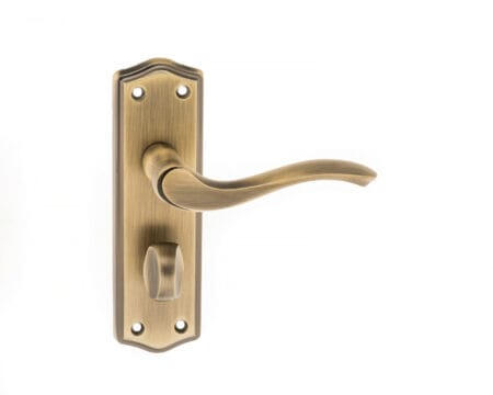 Atlantic Matt Antique Brass Old English Warwick WC Lever Door Handle on Backplate - (OE178WCMAB)