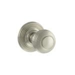 Atlantic Satin Nickel Old English Ripon Solid Brass Reeded Beehive Mortice Door Knob on Concealed Fix Rose - (OE50RMKSN)