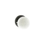 Atlantic Matt Black Old English Skipton Porcelain White Crackle Door Knob on Face Fix Rose - (OE59CMKWHMB)
