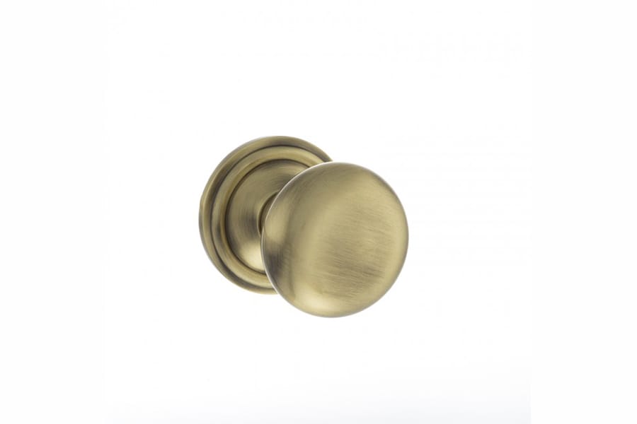 oe58mmkab_800x800.jpg Atlantic Antique Brass Old English Harrogate Solid Brass Mushroom Mortice Knob on Concealed Fix Rose - (OE58MMKAB) - Image 1