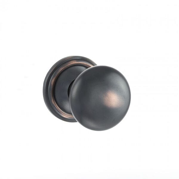 Atlantic Antique Copper Old English Harrogate Solid Brass Mushroom Mortice Knob on Concealed Fix Rose - (OE58MMKAC)