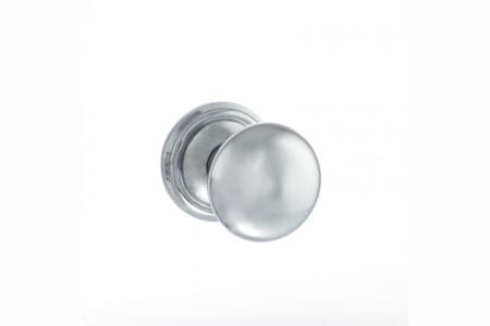 Atlantic Polished Chrome Old English Harrogate Solid Brass Mushroom Mortice Knob on Concealed Fix Rose - (OE58MMKPC)