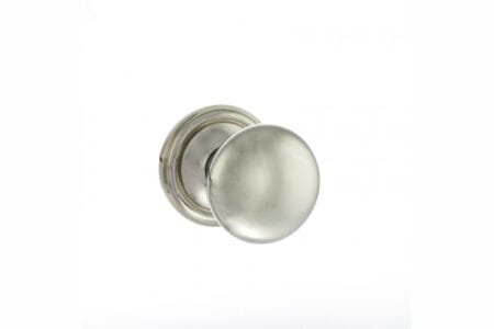 Atlantic Polished Nickel Old English Harrogate Solid Brass Mushroom Mortice Knob on Concealed Fix Rose - (OE58MMKPN)