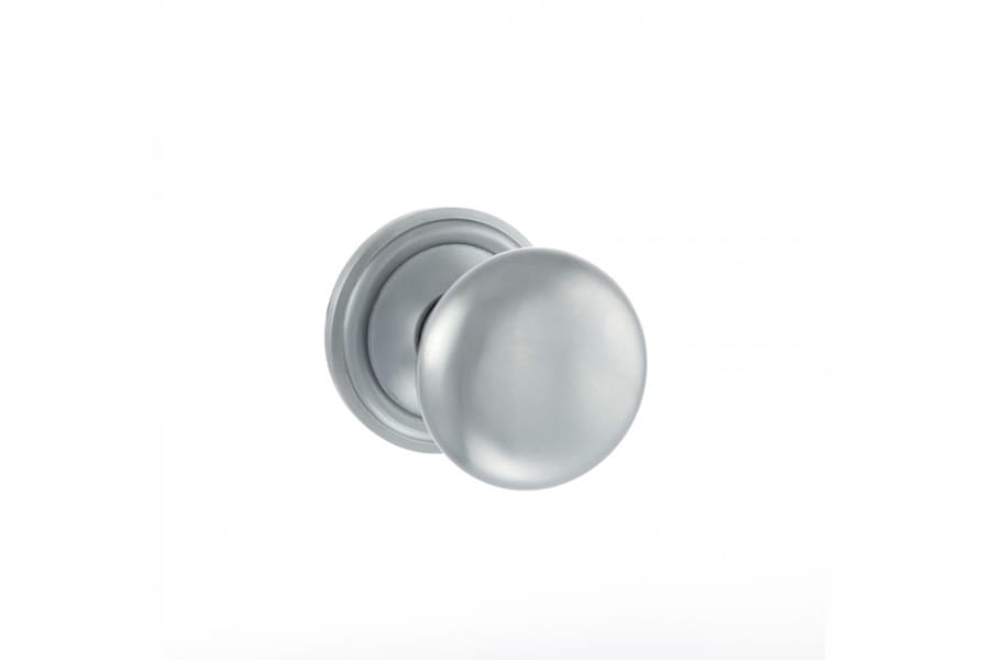 oe58mmksc_800x800.jpg Atlantic Satin Chrome Old English Harrogate Solid Brass Mushroom Mortice Knob on Concealed Fix Rose - (OE58MMKSC) - Image 1