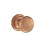 Atlantic Urban Satin Copper Old English Harrogate Solid Brass Mushroom Mortice Knob on Concealed Fix Rose - (OE58MMKUSC)
