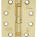 Eclipse 102X76X2.7mm Electro Brass Ball Bearing Radius Corner Hinge Grade 11