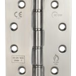 102x76mm Grade 7 Stainless Steel Washered Hinge PSS | Door Hinge Hardware - Heavy - Duty, Smooth Action, Polished Stainless Steel (14848)