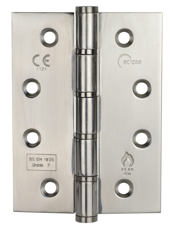 Eclipse 102X76X2mm Polished Stainless Steel Washered Hinge Grade 7