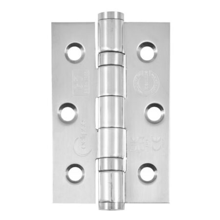 Grade 7 Ball Bearing Hinge 76mm PSS | Door Hinge Hardware - Heavy - Duty, Ball Bearing, Polished Stainless Steel (14851)