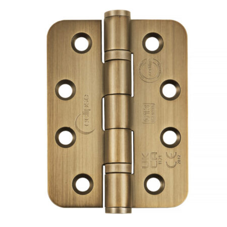 102x76mm Grade 13 Stainless Steel Radius Ball Bearing Hinge MAB | Door Hinge Hardware - Heavy - Duty, Ball Bearing, Matt Antique Brass (14869MAB)