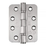 102x76mm Grade 13 Stainless Steel Radius Ball Bearing Hinge SSS | Door Hinge Hardware - Heavy - Duty, Ball Bearing, Satin Stainless Steel (14869)