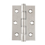 76x51mm Grade 7 Stainless Steel Washered Hinge SSS | Door Hinge Hardware - Heavy - Duty, Smooth Action, Satin Stainless Steel (14880)
