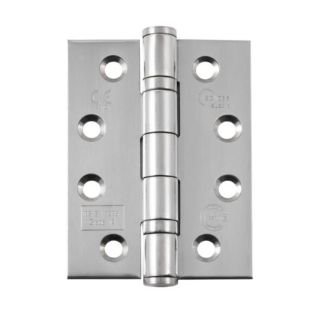 SUS 316: 102x76mm Grade 13 Stainless Steel Ball Bearing Hinge PSS | Door Hinge Hardware - Heavy - Duty, Ball Bearing, Polished Stainless Steel (14884)