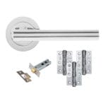 Eclipse Corvette (62150) Polished Chrome Lever On Rose Latch Pack (3 Hinge)