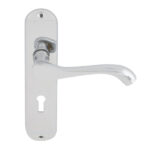 Cadenza Lever Set Lock - Polished Chrome Plated | Door Handle Set - Modern Design, High Security, Mortice Lock, CE/UKCA Certified (31697)