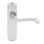 Cadenza Lever Set Latch - Polished Chrome Plated | Door Handle Set - Modern Design, (31698)