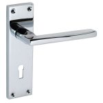 Auriga Lever Set Lock - Polished Chrome | Door Handle Set - Modern Design, High Security, Mortice Lock, CE/UKCA Certified (31711)