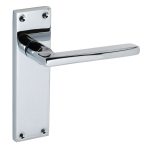 Auriga Lever Set Latch - Polished Chrome | Door Handle Set - Modern Design, (31712)