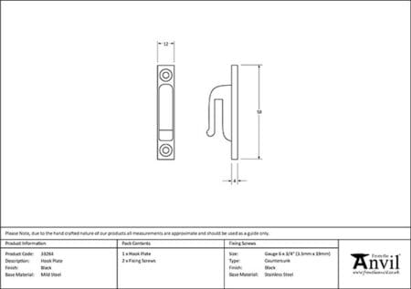 Black Hook Plate | 33284 - Image 2